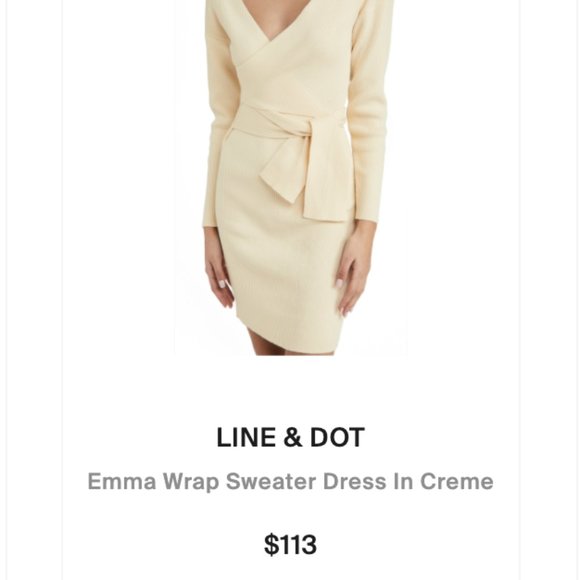 NEW Line & Dot Emma Wrap Sweater Dress - Picture 4 of 14
